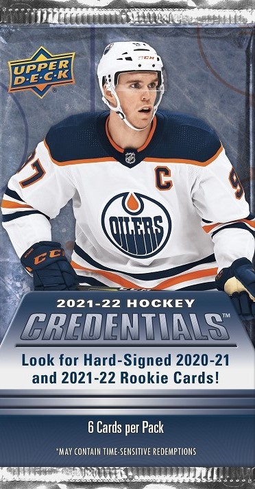 2021-22 Upper Deck Credentials Hockey Hobby Balíček